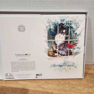 Vintage National Wildlife Federation 1998 Cat Cardinal Christmas Cards- Envelope
